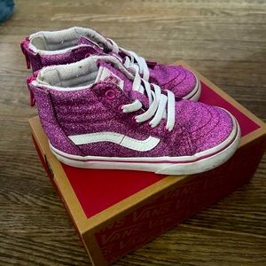Vans off the Wall Glitter Pink&White Size 9